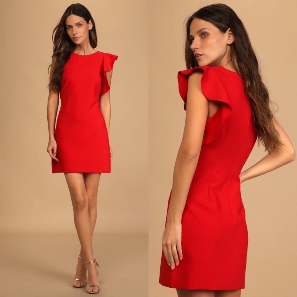 Lulu’s Dinah Red One-Shoulder Dress size Small
